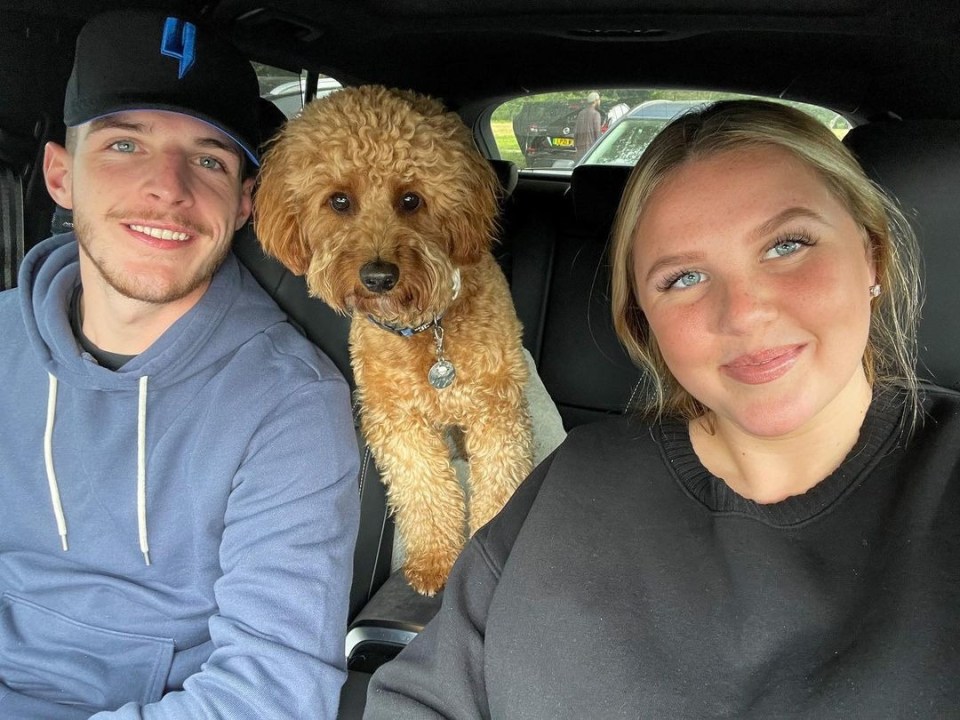 The couple with their adorable dog