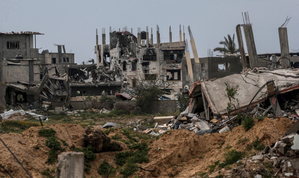 Ruins in the Gaza Strip after six months of war