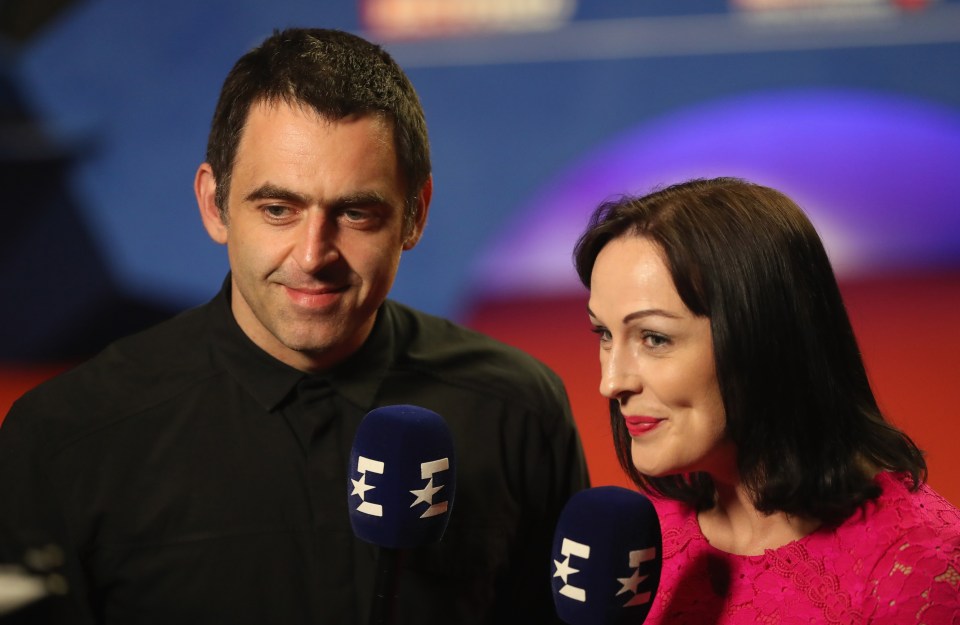 Rachel Casey for Eurosport with snooker icon Ronnie O'Sullivan