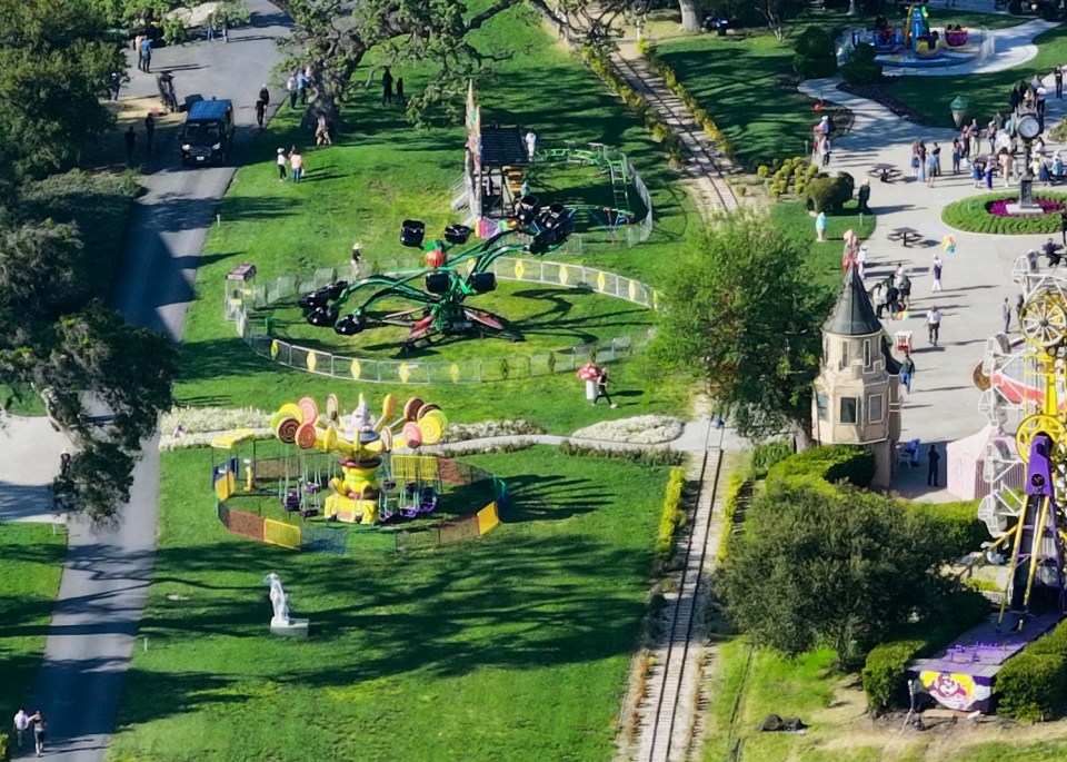 The park was a hive of activity as the film was being shot