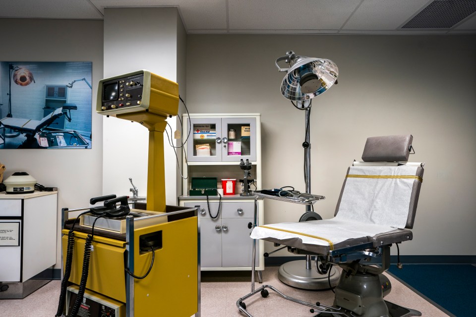 An intensive care unit is photographed inside the bunker