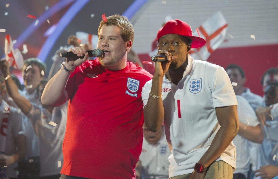 Dizzee Rascal and James Corden teamed up for Shout (Shout For England)