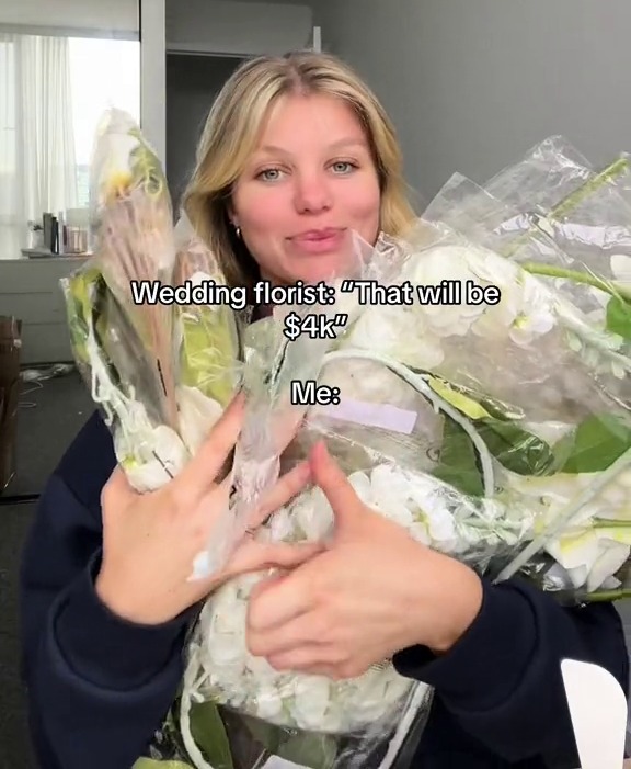 She even shared how she’d put together her centerpieces with faux flowers