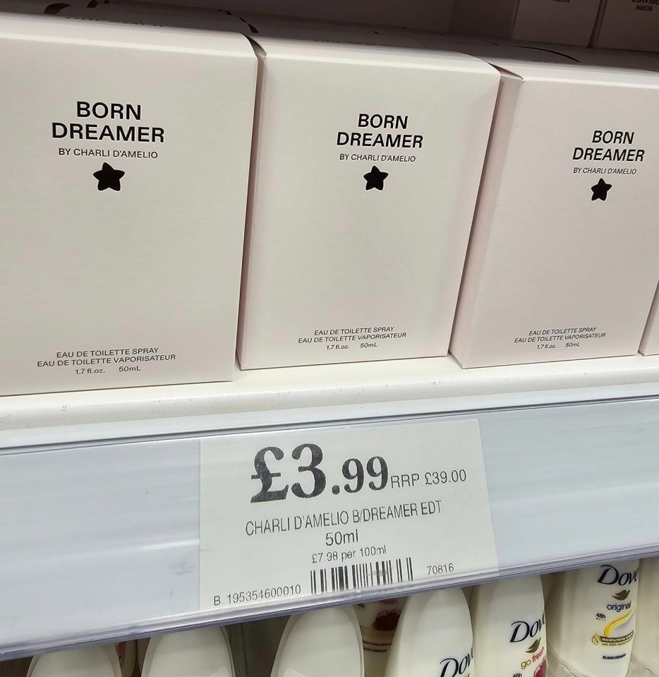 Born Dreamer by Charlie D’amelio can retail for up to £39 but is in Home Bargains for just £3.99