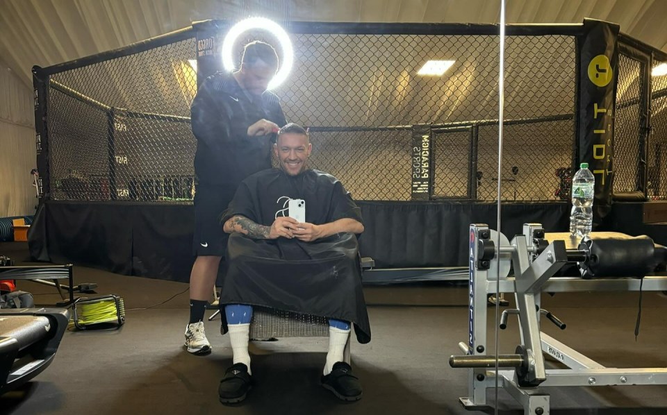 McGregor also shared a picture of him getting a haircut