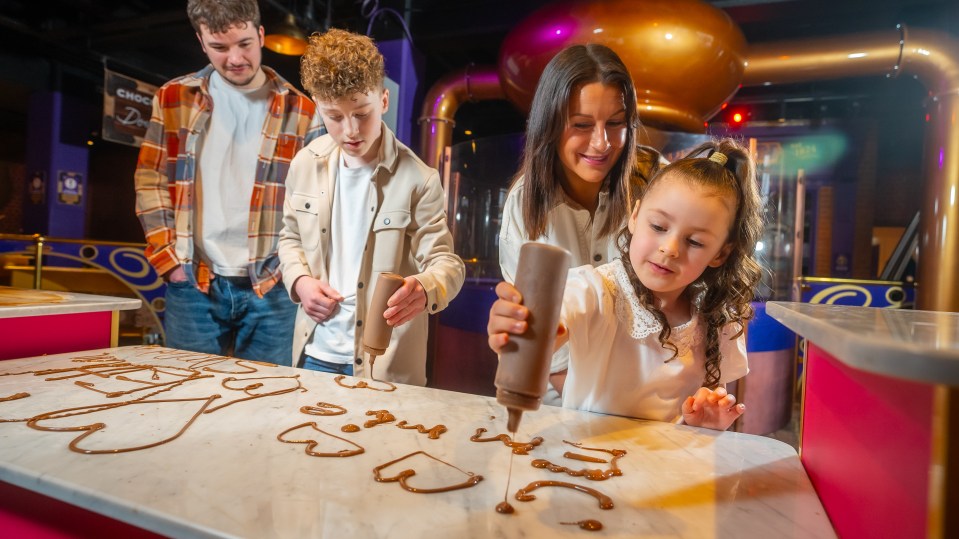 In the Have a Go Zone families can test their chocolate tempering and piping skills