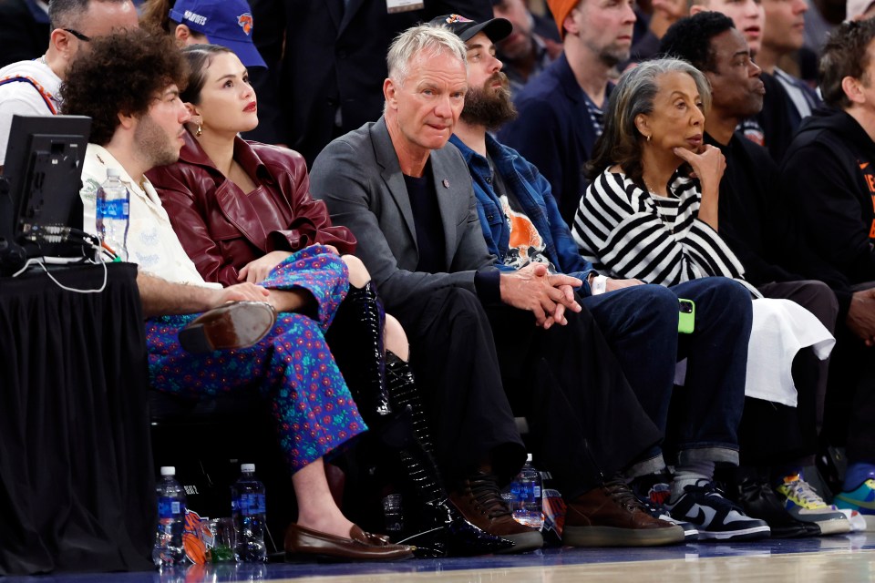 Selena Gomez pictured at a Knicks basketball game in New York