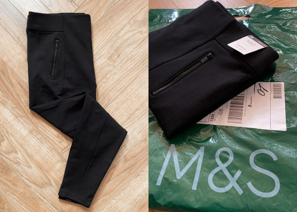 M&S Collection Zip Detail High Waisted Leggings