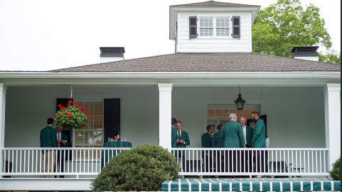 They wore their green jackets for Tuesday's celebration