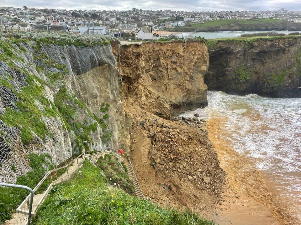 Developers are building seven terraced houses above Whipsiderry Beach