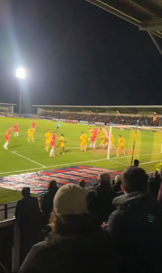 Curtis Davies scored his first goal for Cheltenham on Tuesday