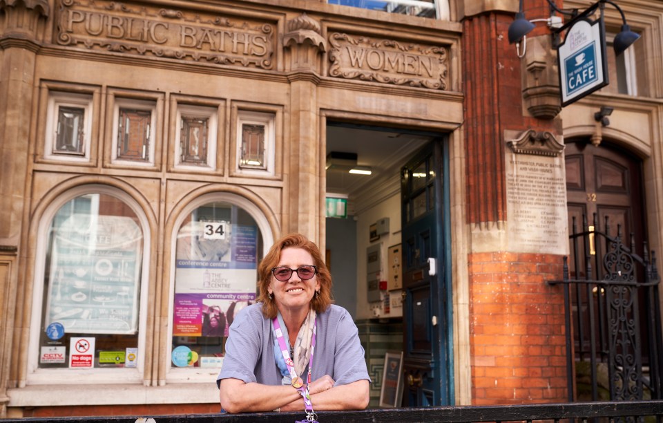 Carline Gandy-Brown outside The Abbey Centre, Community Pantry, in Westminster