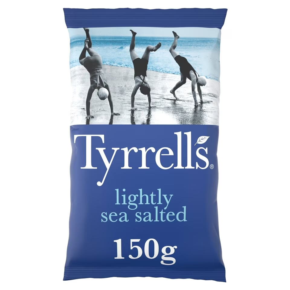 Tyrrells lightly salted crisps, £1.50 with a Tesco Clubcard