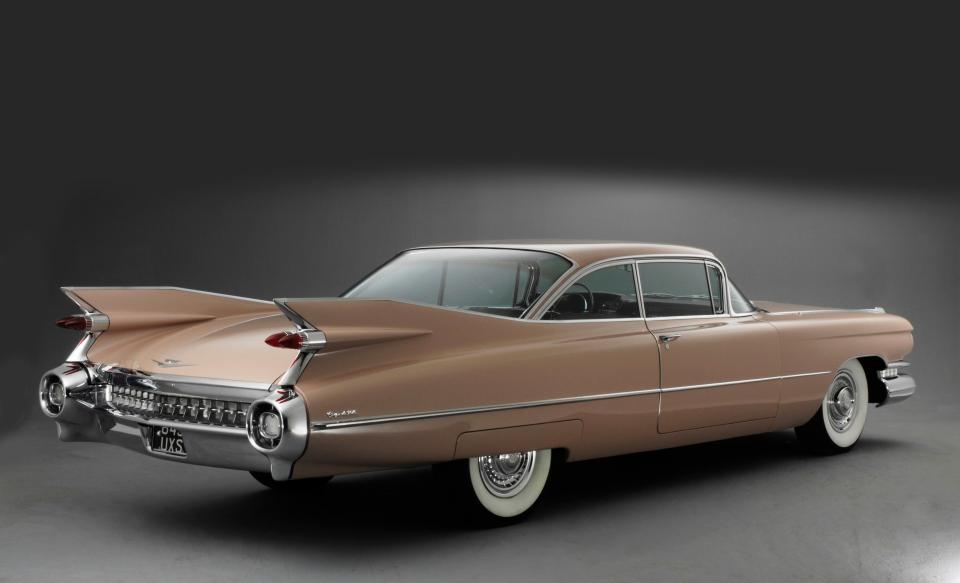 The 1959 Cadillac Coupe with a 'whale tail' became popular in the 1950s