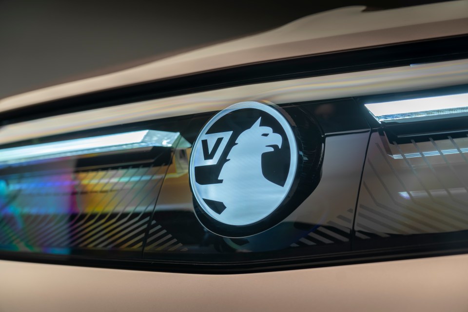 The Griffin badge is illuminated. Vauxhall is one of the first to do this after a law change