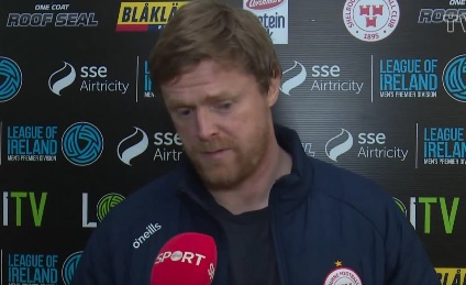 Damien Duff joked about being in trouble with his wife in a post-match interview