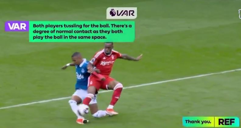 The ref and VAR mistakenly believed Ashley Young made contact with the ball