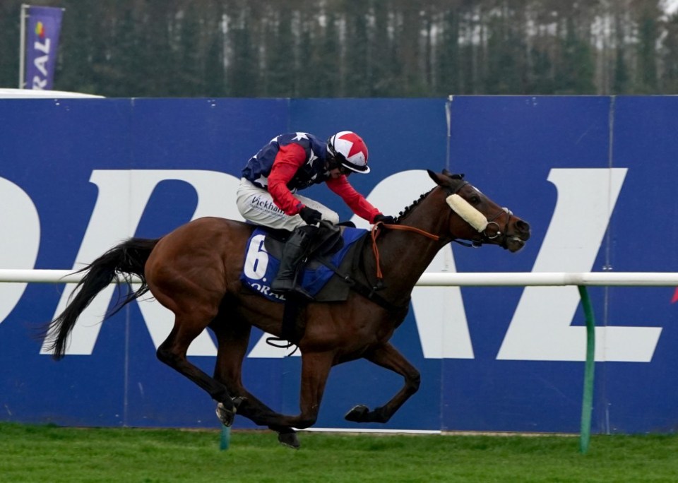 Kitty's Light ridden by jockey Jack Tudor on their way to winning the Coral Scottish Grand National Handicap Chase during the Coral Scottish Grand National festival at Ayr Racecourse. Picture date: Saturday April 22, 2023. PA Photo. See PA story RACING Ayr. Photo credit should read: Jane Barlow/PA Wire. RESTRICTIONS: Use subject to restrictions. Editorial use only, no commercial use without prior consent from rights holder.