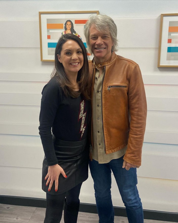 Laura was thrilled to have met Jon Bon Jovi earlier in the day