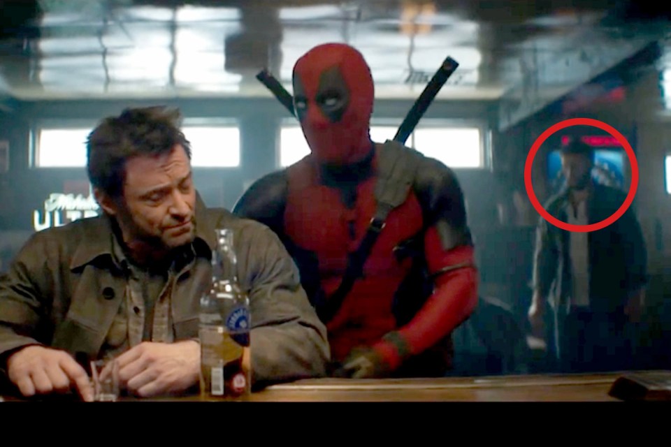 Fans believed they spotted Wrexham star Ollie Palmer (right) in the background of the new Deadpool trailer