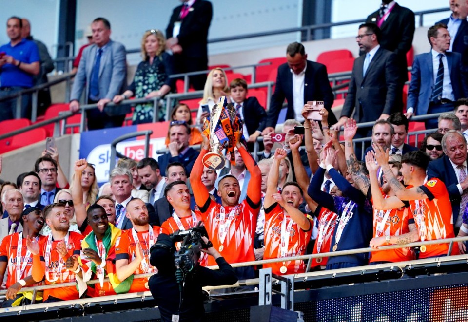 Luton Town sealed promotion to the Premier League in last season's Championship play-offs