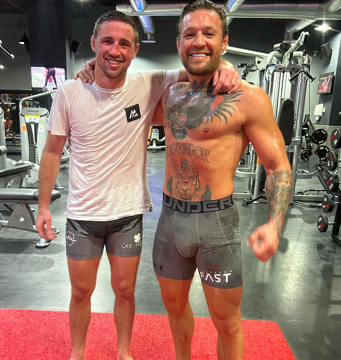 MMA star Brendan Loughnane with Conor McGregor