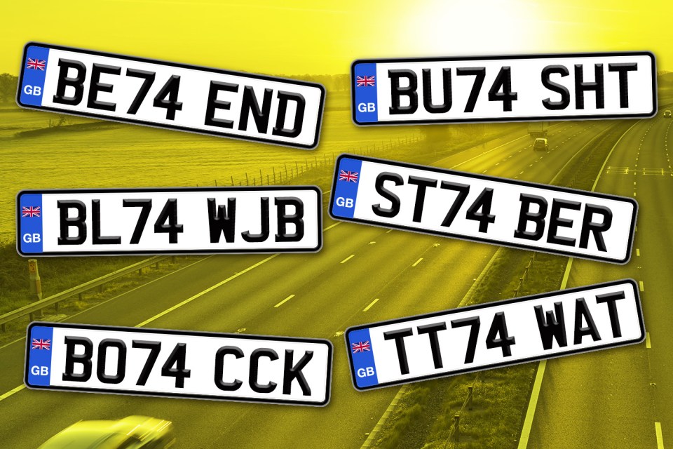 The DVLA has revealed this year's list of banned number plates