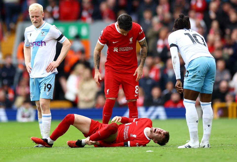 Conor Bradley also went off injured in another blow for Liverpool