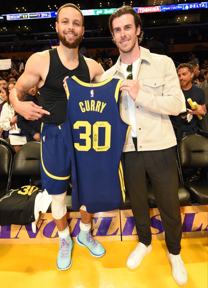 They made the announcement regarding their link-up after Bale sat courtside for an NBA game