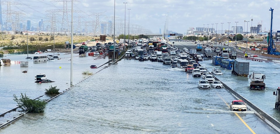 The glitzy city of Dubai has come to a standstill thanks to the flooding that has caused total carnage