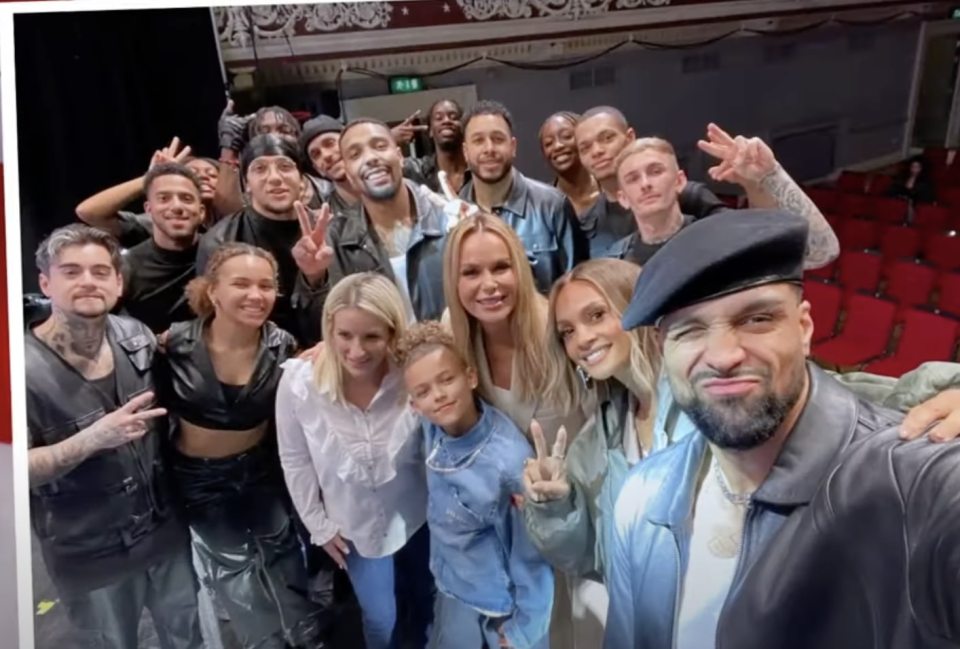 Trey pictured with Diversity and the BGT judges