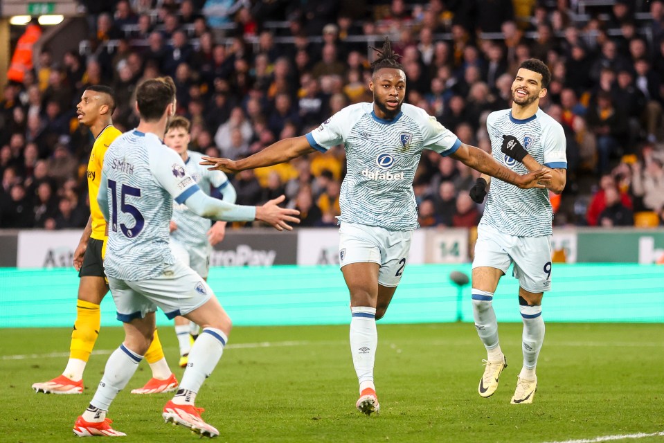 Bournemouth defeated Wolves thanks to Antoine Semenyo's winner