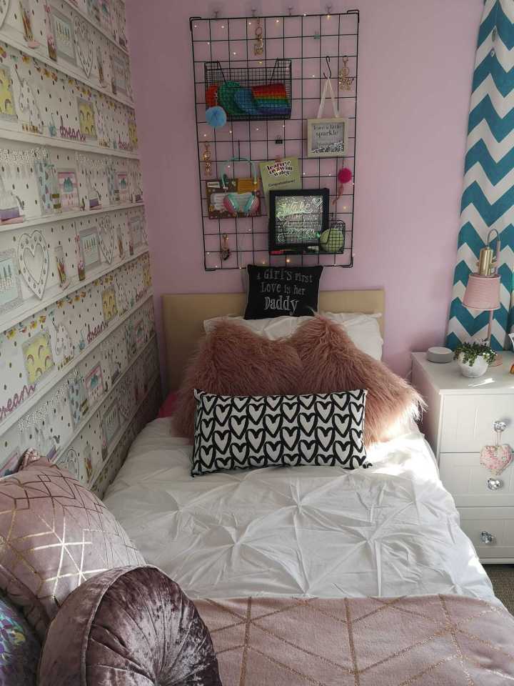 A savvy mum has revealed that she has given her daughter's bedroom a mega makeover, without breaking the bank