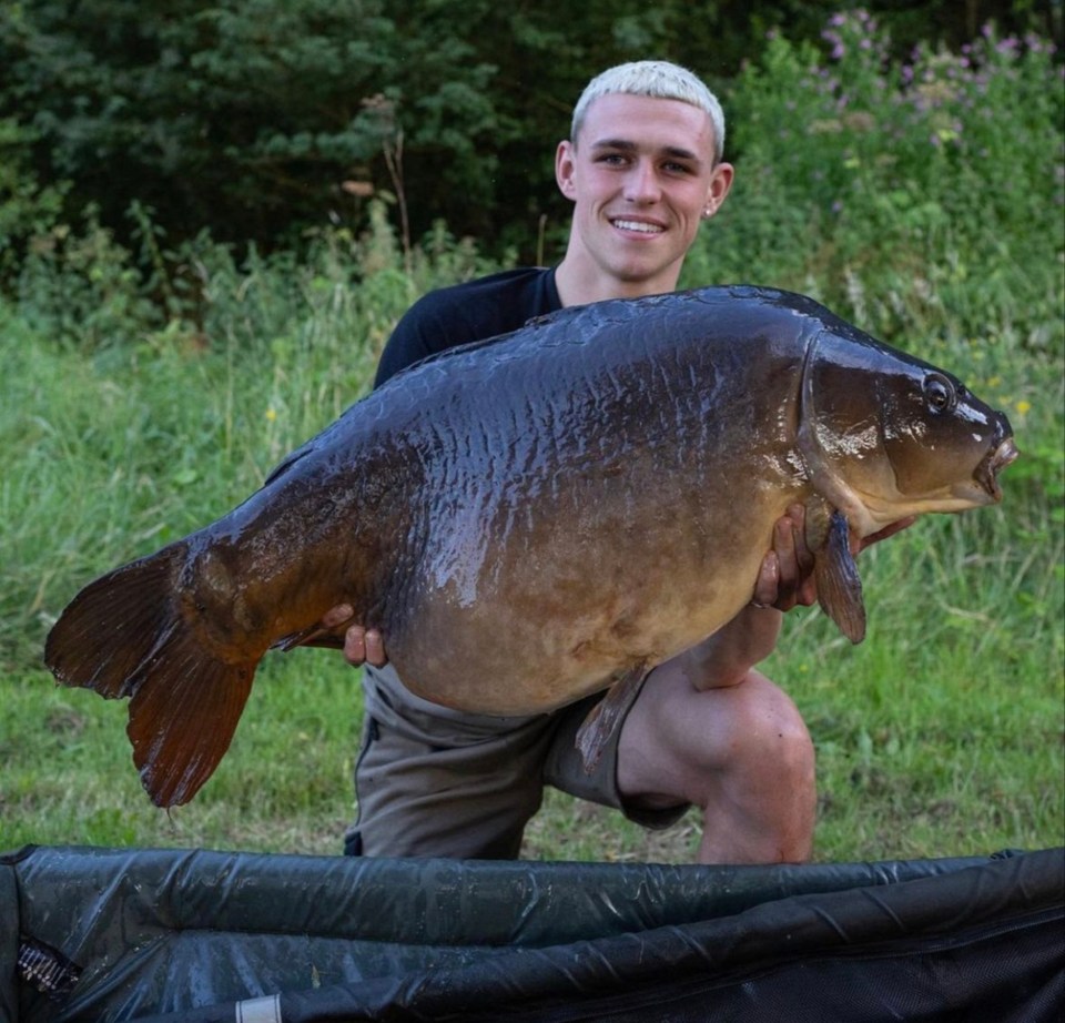 Away from the pitch, Foden enjoys fishing