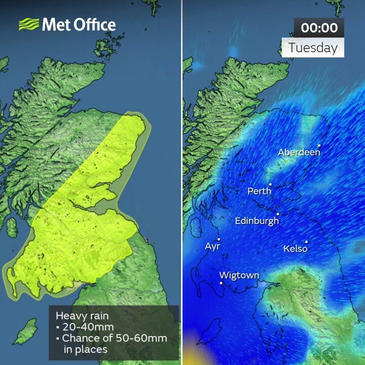 A fresh weather warning has been issued for Scotland