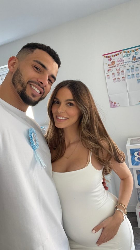 The pair are expecting a baby boy