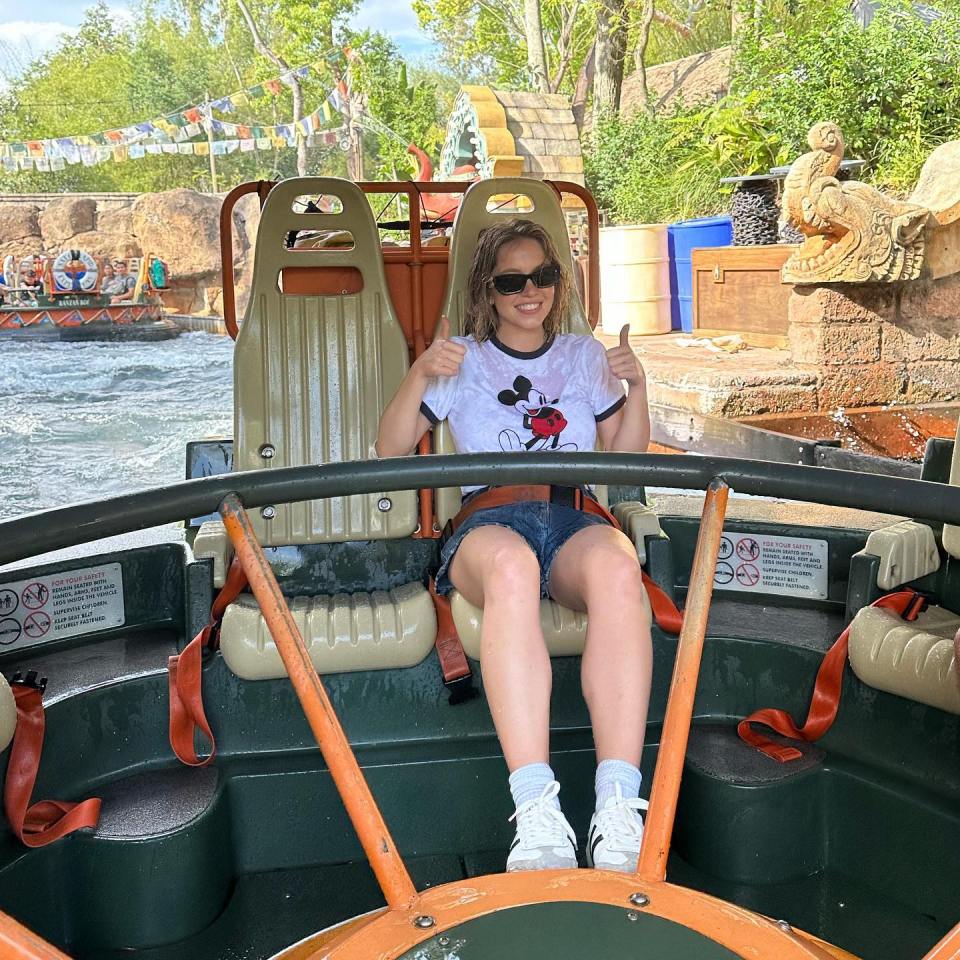 Sydney Sweeney stunned after a soaking at Disney World