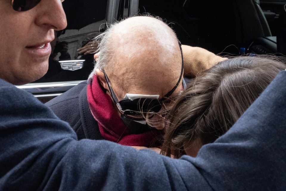 British billionaire Joe Lewis arrives at a US federal courthouse to be sentenced on insider trading charges in New York on Thursday