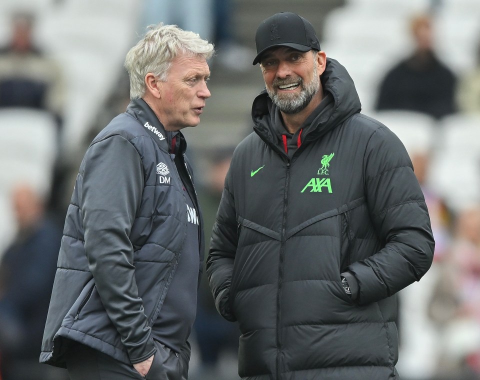 David Moyes jokingly urged Jurgen Klopp to 'hurry up' and leave