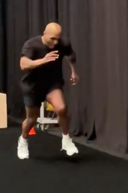 Tyson was seen sprinting in a newly released training clip