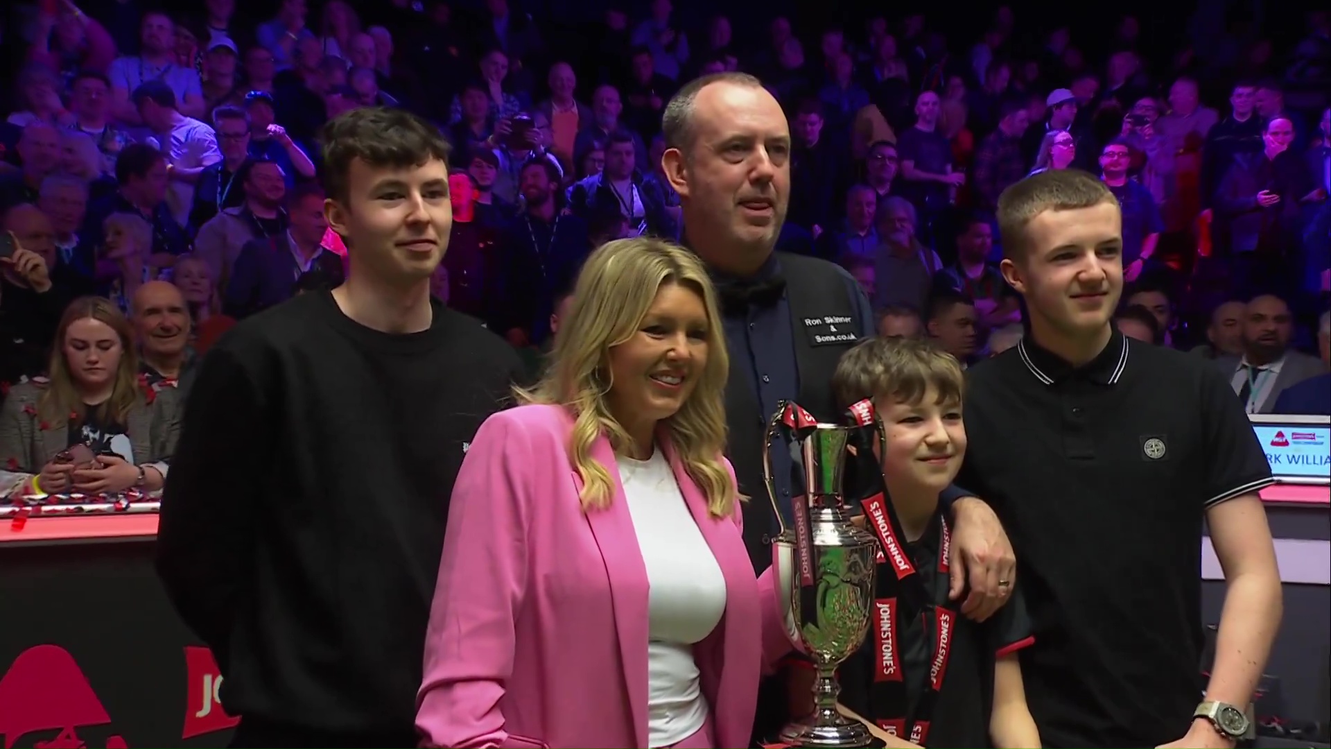 WIlliams admitted his sons only come to watch Ronnie O'Sullivan