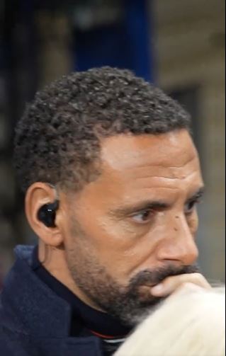 Rio Ferdinand wore a haunted expression following Cole Palmer's last-gasp strike