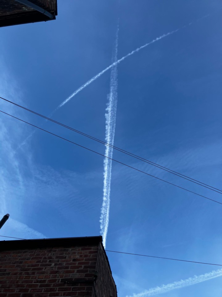 The soap actor shared a picture of the blue sky in Manchester