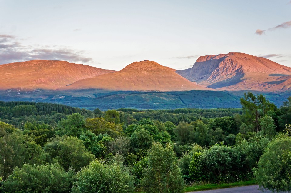 Ben Nevis can be seen from nearby Loch Lochy