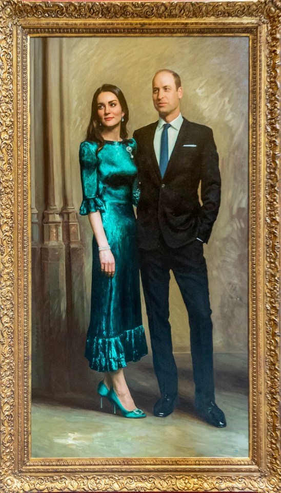 First painted portrait of William and Kate