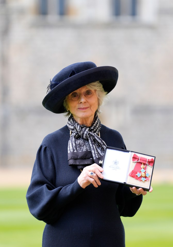 Diana Parkes received a CBE from the Princess Royal