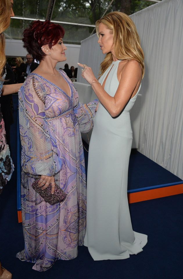 Mandatory Credit: Photo by Joanne Davidson/REX/Shutterstock (7531234as)..Glamour Woman of the Year Awards Reception at Berkley Square Gardens Sharon Osbourne and Amanda Holden..Glamour Awards - 03 Jun 2014