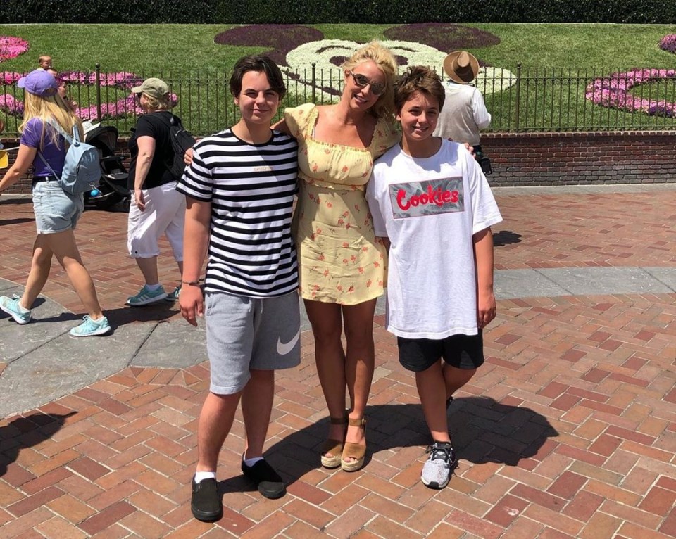 Sons Preston and Jayden have begged Britney to stop posting revealing pics