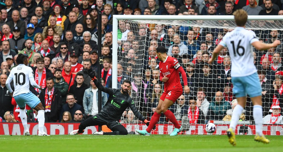 Eberechi Eze scored for Crystal Palace in the 14th minute