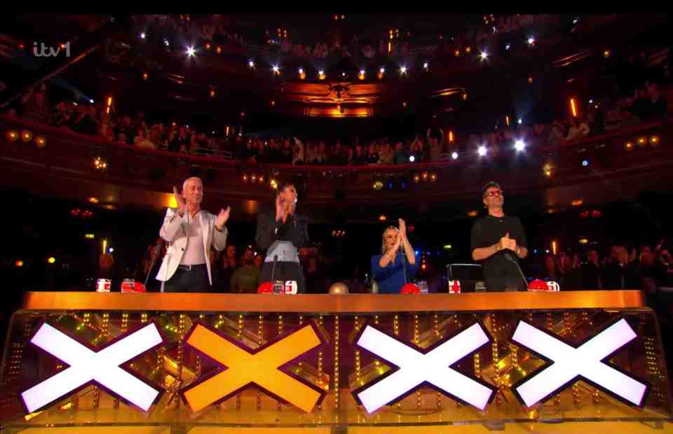 The BGT judges celebrate a golden buzzer press